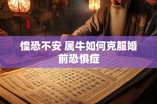 惶恐不安 属牛如何克服婚前恐惧症