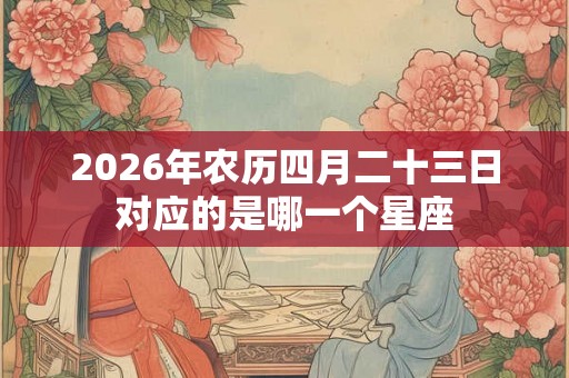 2026年农历四月二十三日对应的是哪一个星座