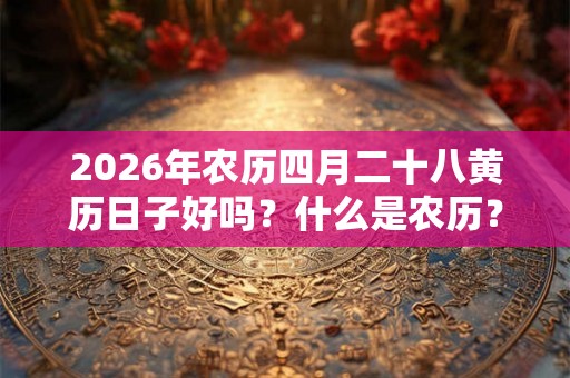 2026年农历四月二十八黄历日子好吗？什么是农历？