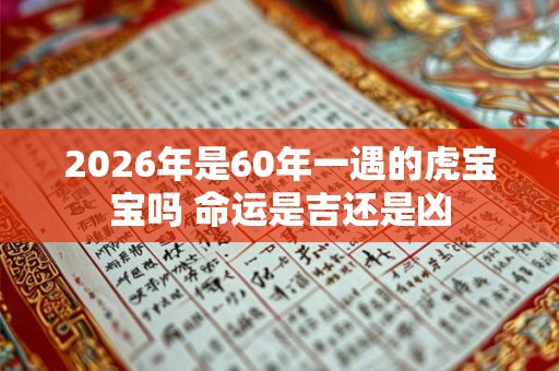 2026年是60年一遇的虎宝宝吗 命运是吉还是凶
