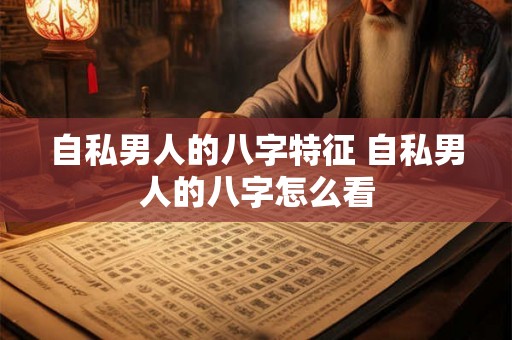 自私男人的八字特征 自私男人的八字怎么看