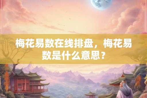 梅花易数在线排盘，梅花易数是什么意思？