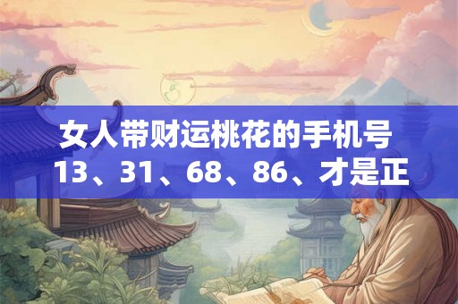 女人带财运桃花的手机号 13、31、68、86、才是正桃花