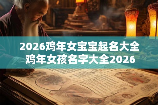 2026鸡年女宝宝起名大全 鸡年女孩名字大全2026