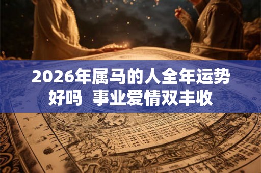 2026年属马的人全年运势好吗  事业爱情双丰收
