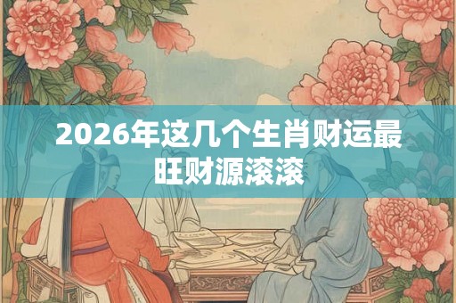 2026年这几个生肖财运最旺财源滚滚