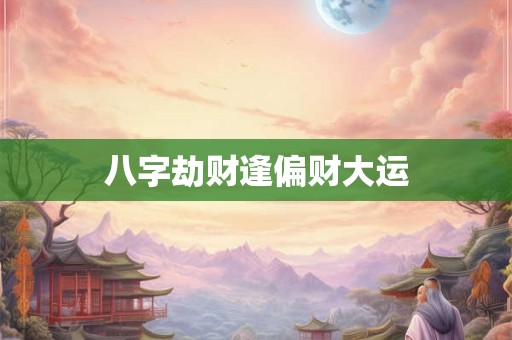 八字劫财逢偏财大运