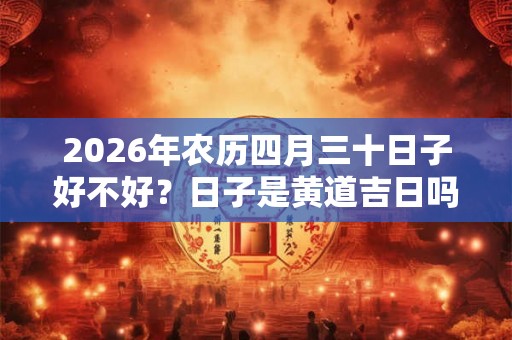 2026年农历四月三十日子好不好？日子是黄道吉日吗？