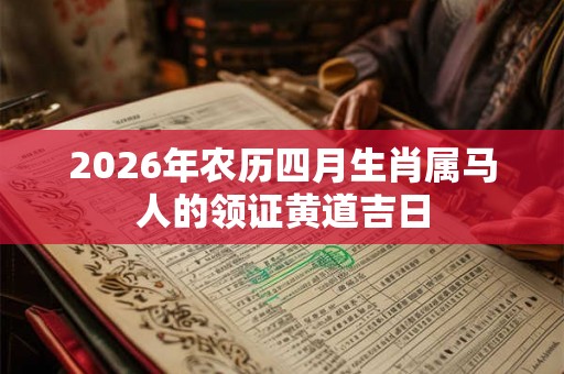 2026年农历四月生肖属马人的领证黄道吉日