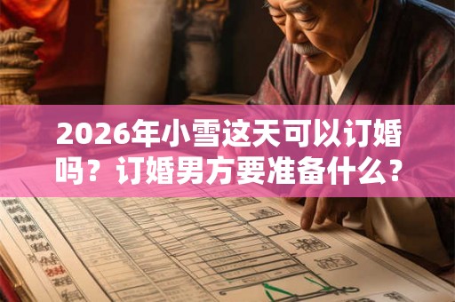 2026年小雪这天可以订婚吗?订婚男方要准备什么? 2026年小雪这天可以订婚吗?订婚男方要准备什么?