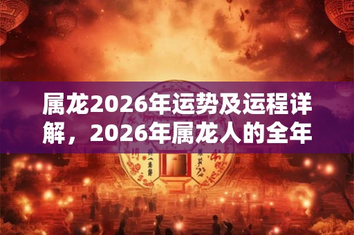 属龙2026年运势及运程详解,2026年属龙人的全年运势大全 属龙2026年运势及运程详解,2026年属龙人的全年运势大全