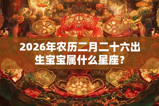 2026年农历二月二十六出生宝宝属什么星座？
