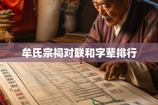 牟氏宗祠对联和字辈排行