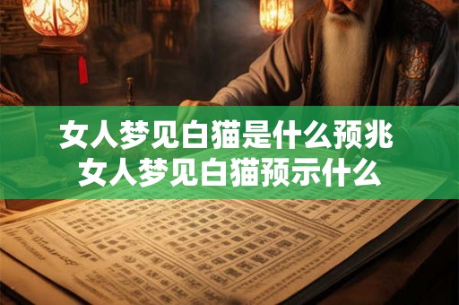 女人梦见白猫是什么预兆 女人梦见白猫预示什么