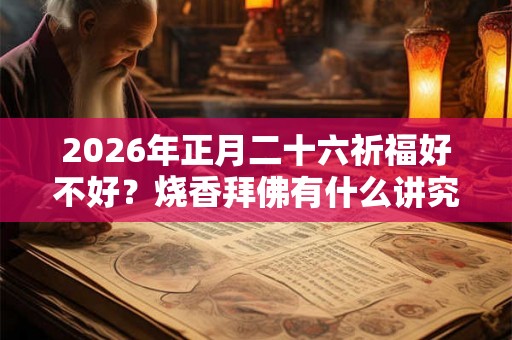 2026年正月二十六祈福好不好?烧香拜佛有什么讲究? 2026年正月二十六祈福好不好?烧香拜佛有什么讲究?
