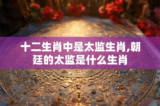 十二生肖中是太监生肖,朝廷的太监是什么生肖