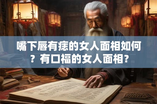 嘴下唇有痣的女人面相如何？有口福的女人面相？