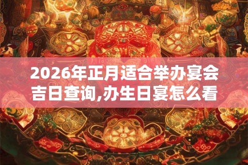 2026年正月适合举办宴会吉日查询,办生日宴怎么看黄历 2026年正月适合举办宴会吉日查询,办生日宴怎么看黄历