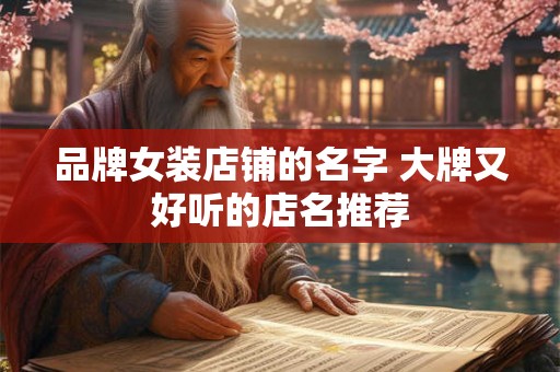 品牌女装店铺的名字 大牌又好听的店名推荐