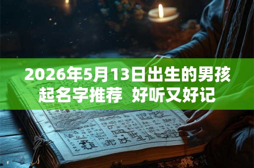 2026年5月13日出生的男孩起名字推荐  好听又好记