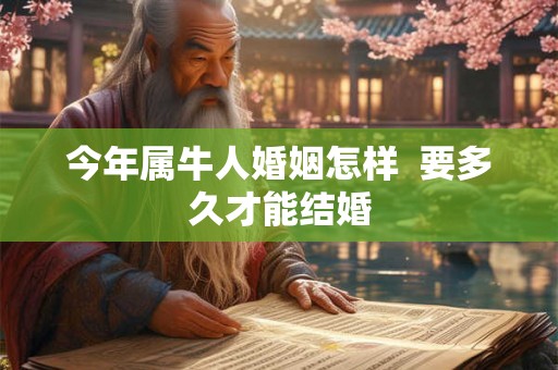 今年属牛人婚姻怎样 要多久才能结婚 今年属牛人婚姻怎样 要多久才能结婚