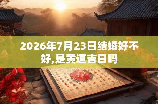 2026年7月23日结婚好不好,是黄道吉日吗