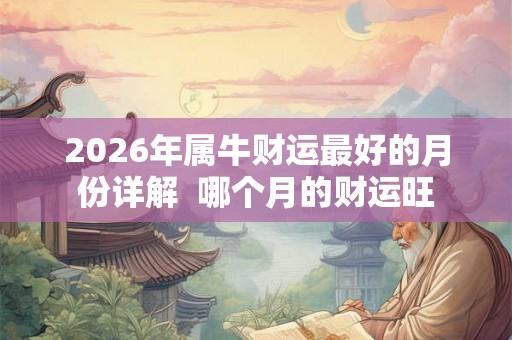 2026年属牛财运最好的月份详解  哪个月的财运旺
