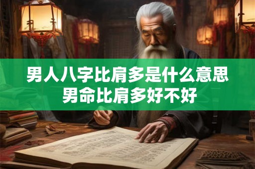 男人八字比肩多是什么意思 男命比肩多好不好