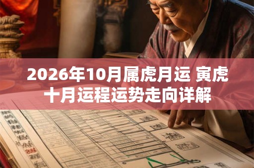 2026年10月属虎月运 寅虎十月运程运势走向详解