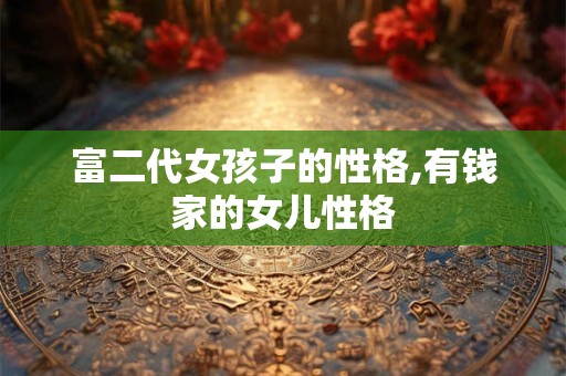富二代女孩子的性格,有钱家的女儿性格