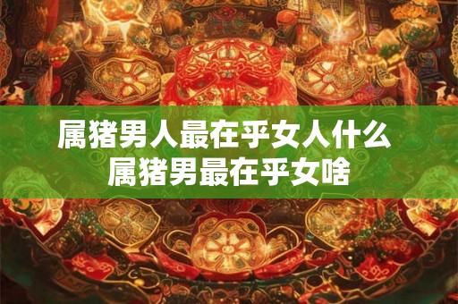 属猪男人最在乎女人什么 属猪男最在乎女啥