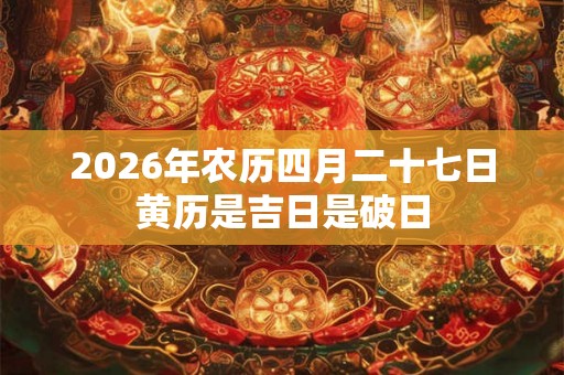 2026年农历四月二十七日黄历是吉日是破日