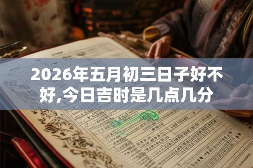 2026年五月初三日子好不好,今日吉时是几点几分