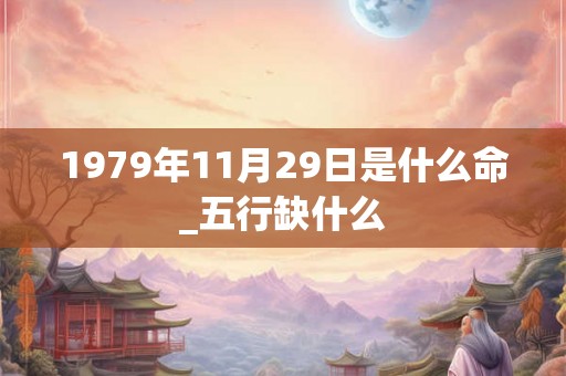 1979年11月29日是什么命_五行缺什么