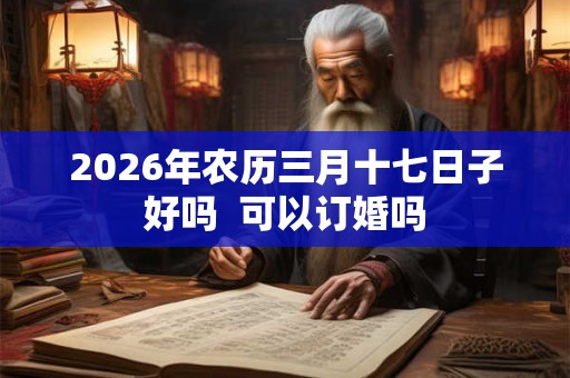 2026年农历三月十七日子好吗  可以订婚吗