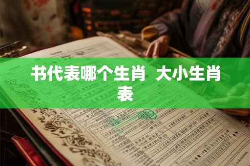 书代表哪个生肖  大小生肖表