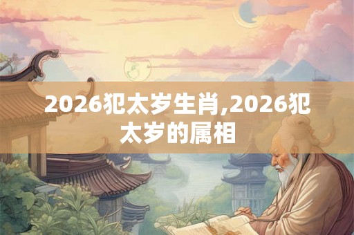 2026犯太岁生肖,2026犯太岁的属相