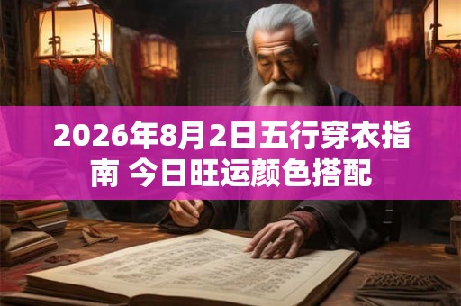 2026年8月2日五行穿衣指南 今日旺运颜色搭配 2026年8月2日五行穿衣指南 今日旺运颜色搭配