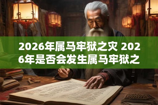 2026年属马牢狱之灾 2026年是否会发生属马牢狱之灾