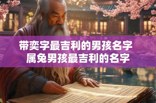 带奕字最吉利的男孩名字  属兔男孩最吉利的名字
