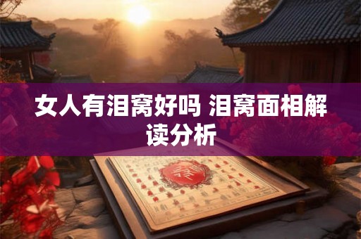 女人有泪窝好吗 泪窝面相解读分析 女人有泪窝好吗 泪窝面相解读分析