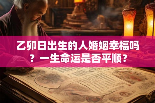乙卯日出生的人婚姻幸福吗？一生命运是否平顺？