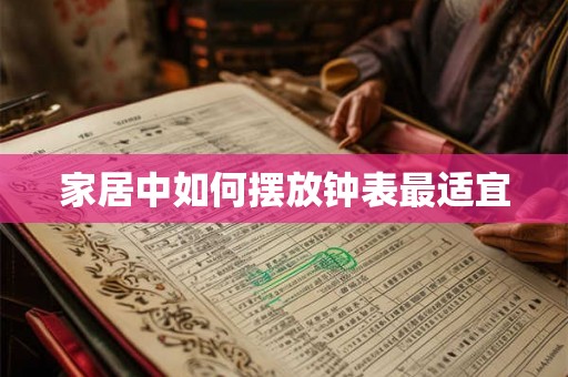 家居中如何摆放钟表最适宜 家居中如何摆放钟表最适宜