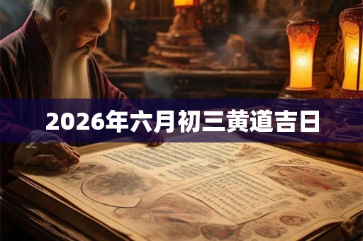 2026年六月初三黄道吉日