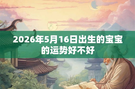 2026年5月16日出生的宝宝的运势好不好