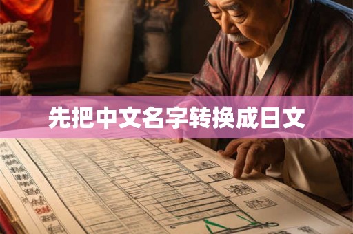 先把中文名字转换成日文 先把中文名字转换成日文