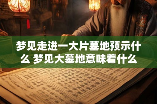 梦见走进一大片墓地预示什么 梦见大墓地意味着什么