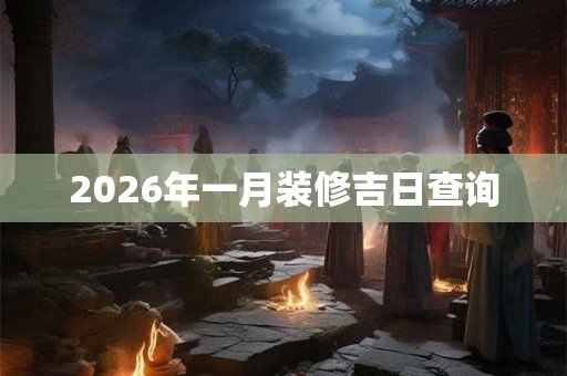 2026年一月装修吉日查询 2026年一月装修吉日查询