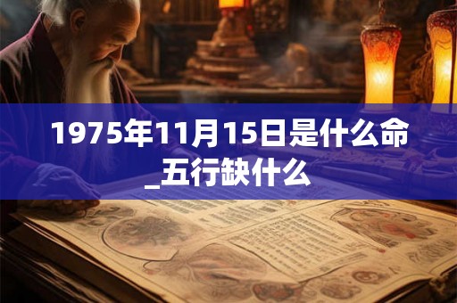 1975年11月15日是什么命_五行缺什么