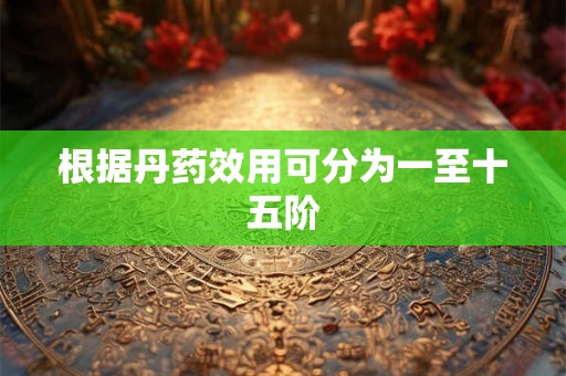 根据丹药效用可分为一至十五阶